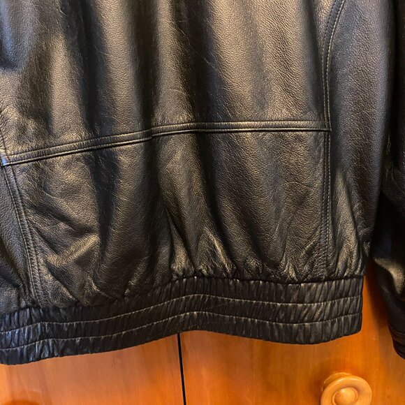 AUTHENTIC TYPE A-2 FLYER'S JACKET BLACK LEATER EXCELLENT CONDITION SIZE 42 - Picture 9 of 16